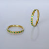 Band Ring - 18k solid gold & Emerald