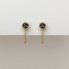 Black diamond earrings - 18k solid gold