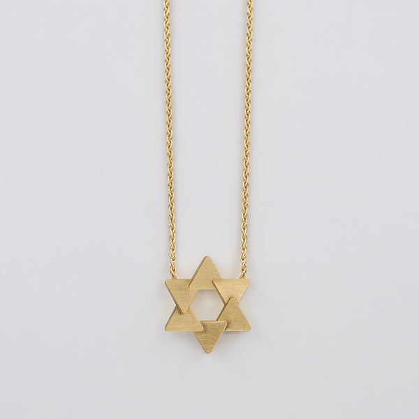 star of David necklace - 18k solid gold