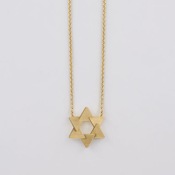 star of David necklace - 18k solid gold