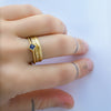 Rhombus ring - 18k solid gold & Sapphire