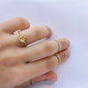 Asymetric Diamond 18K gold ring