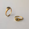 Black Sun ring - 18k gold & black diamond