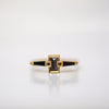 Floating Black Taper Ring - 18k gold & Diamonds