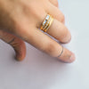Taper Diamond Ring - 18k solid gold
