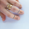 Double Trapezoid Diamond Ring - 18k solid gold