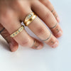 Diamond ring - 18k solid gold & Gray diamonds