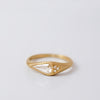 Long Drop ring - 18k gold & diamonds