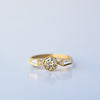 Octagon Taper Ring - 18k gold & Diamonds