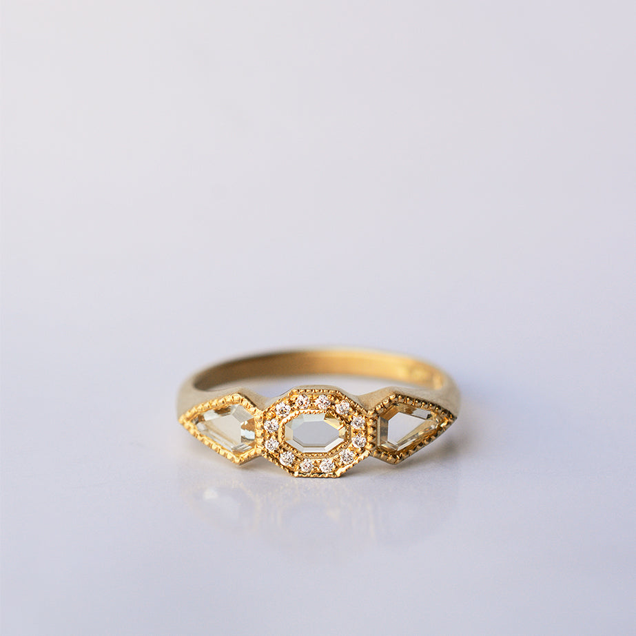 Royal Octagon Ring - 18k gold & Diamonds