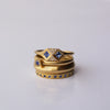 Stack Blue Pyramid Diamond Ring
