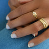 White Pyramid Diamond Ring