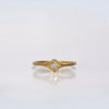 Rhombus ring - 18k solid gold & diamond