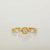 Hexagon Taper Ring - 18k gold & Diamonds