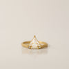 White Trillion Ring - 18k gold & Diamonds