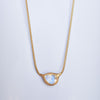 Drop necklace - 18k gold & Moonstone