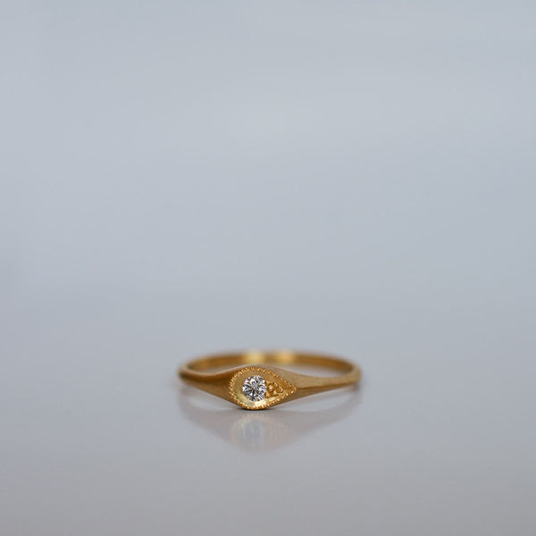 Diamond drop Ring - 18k gold & Diamond