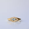 Marquis ring - 18k solid gold & Aquamarine