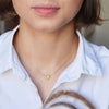 Drop necklace - 18k gold & Sky Topaz