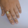 Pentagon Ring - 18k gold & Sky Topaz