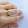 Rhombus ring - 18k solid gold & Emerald