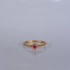 Rhombus ring - 18k solid gold & Ruby