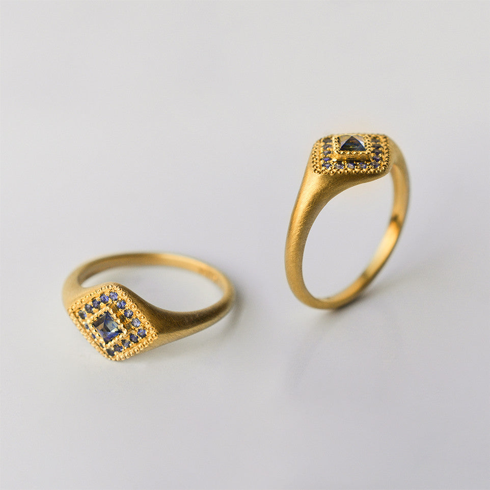 Sapphire ring - 18k solid gold & Sapphires