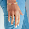 Oval eye ring - 18k solid gold & Ruby