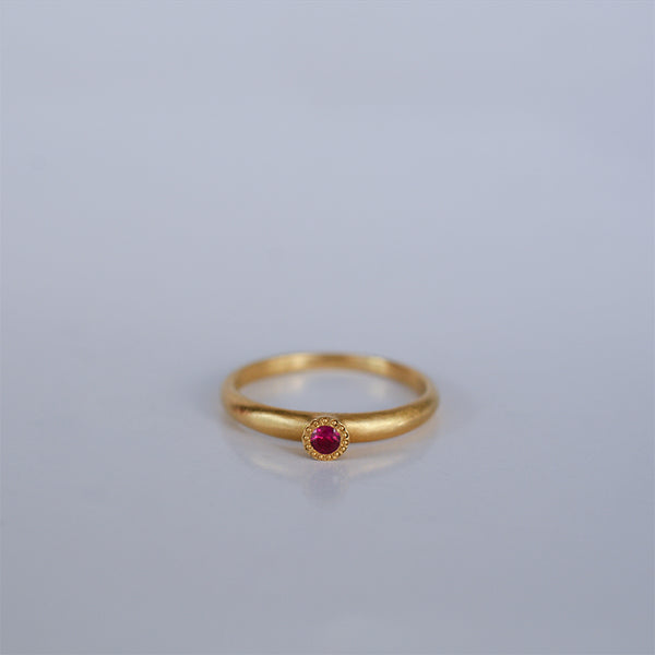Ruby ring - 18k solid gold