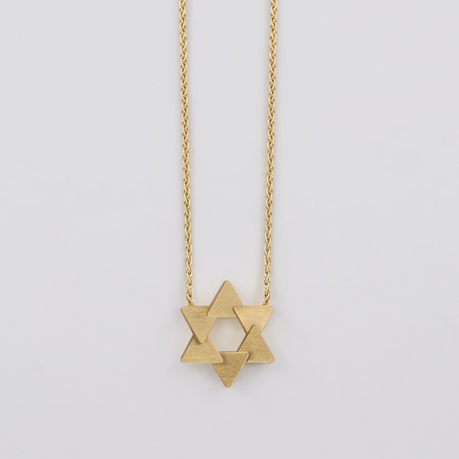 star of David necklace - 18k solid gold
