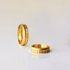 Decorated combined Wedding Ring - 18k solid gold