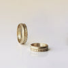 Decorated combined Wedding Ring - 18k solid gold