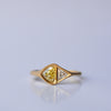 Asymetric Diamond ring - yellow diamond
