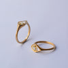 Asymetric Diamond ring - 18k gold