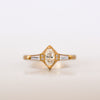 White Dragonfly ring - 18k gold & diamonds
