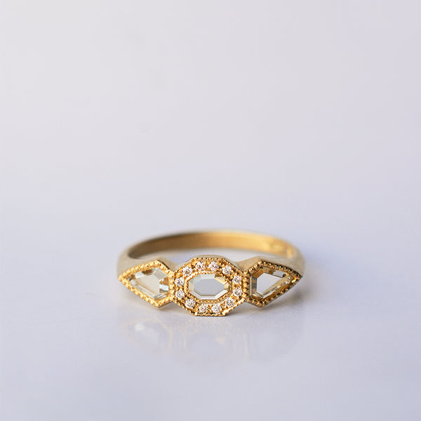Royal Octagon Ring - 18k gold & Diamonds