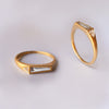 Taper Diamond Ring - 18k solid gold