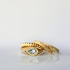 Diamond Aqua ring - 18k solid gold & Aquamarine