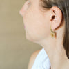 Leaf earrings - 18k solid gold stud earrings