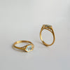 Fancy Baguette Ring - 18k gold & Sky Topaz