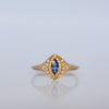 Blue Lotus Ring - 18k gold, Sapphire & Diamonds