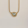 Drop necklace - 18k gold & Sky Topaz