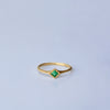 Rhombus ring - 18k solid gold & Emerald
